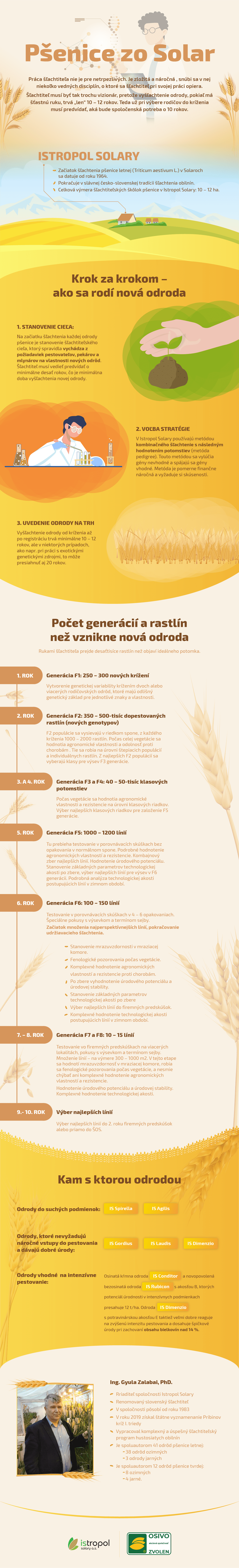 Infografika: Život pšenice zo šľachtiteľskej stanice Istropol Solary